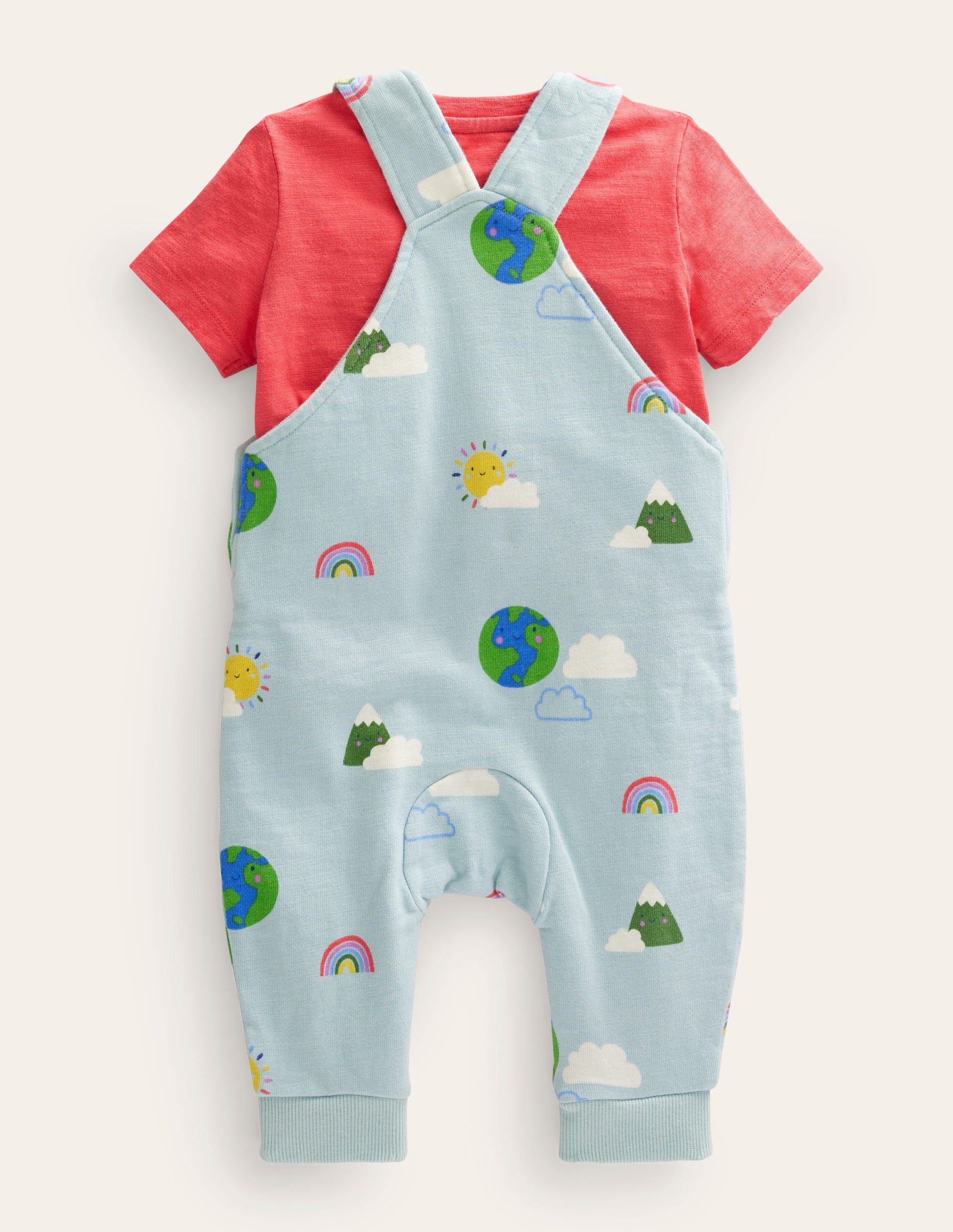 Jersey Dungaree Set-Multi Weather-2