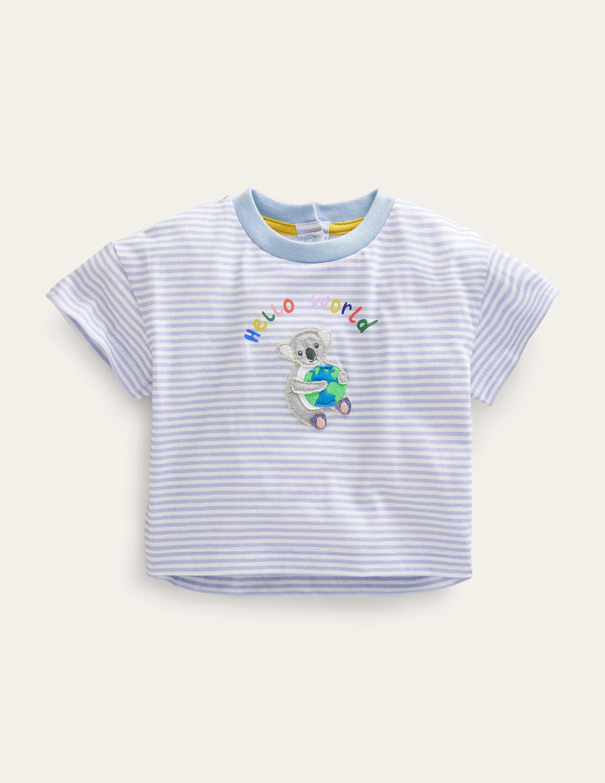 Relaxed T-shirt-Ivory/Blue World-1