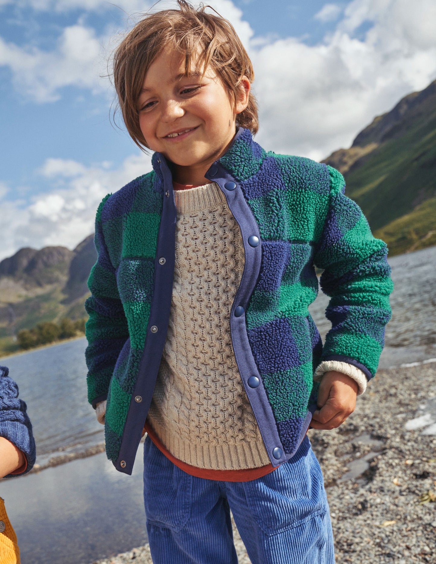 Borg Chuck-on Jacket-Green Check