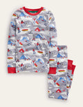 Snug Single Long John Pyjamas-Grey Explorer