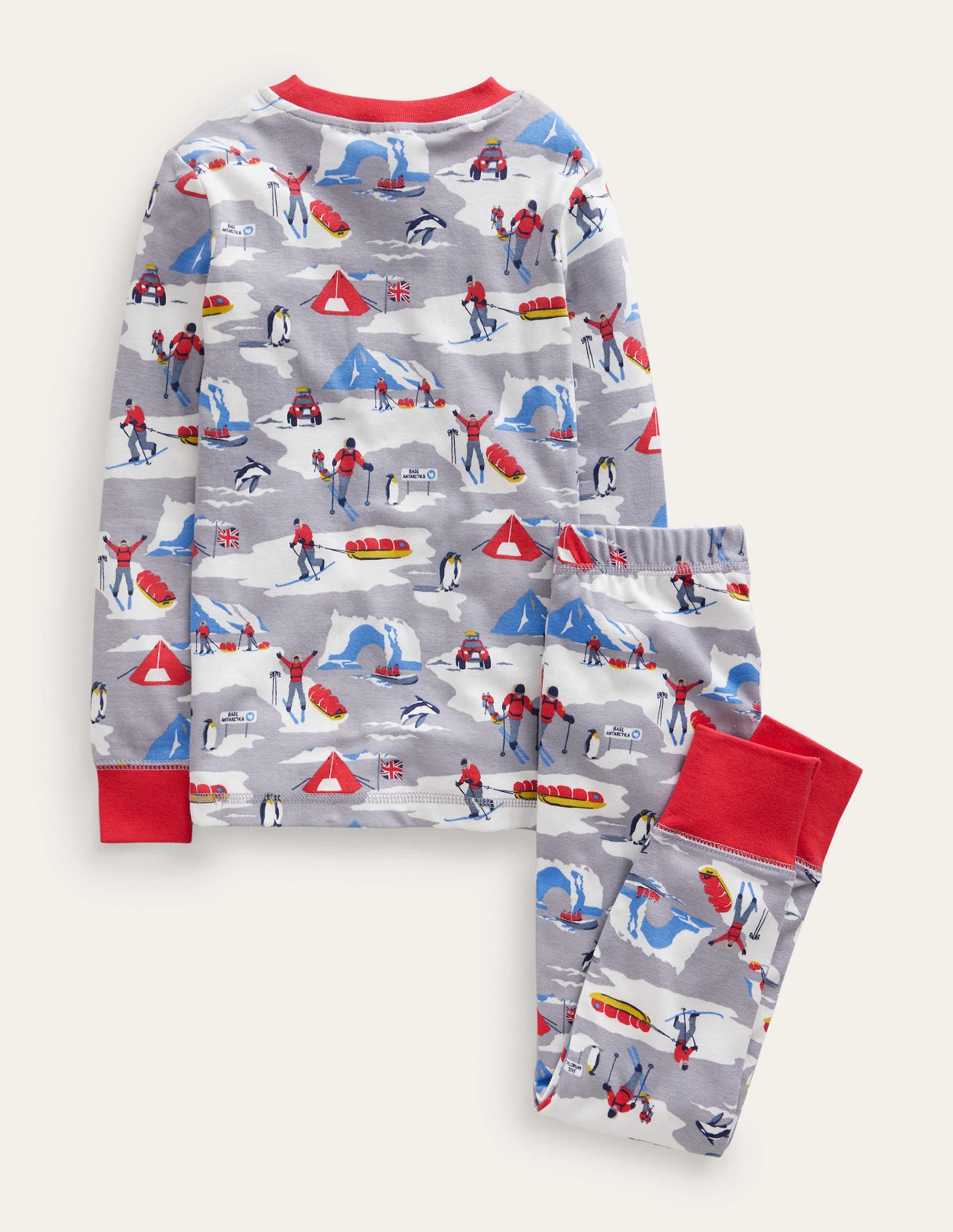 Snug Single Long John Pyjamas-Grey Explorer - Image 2