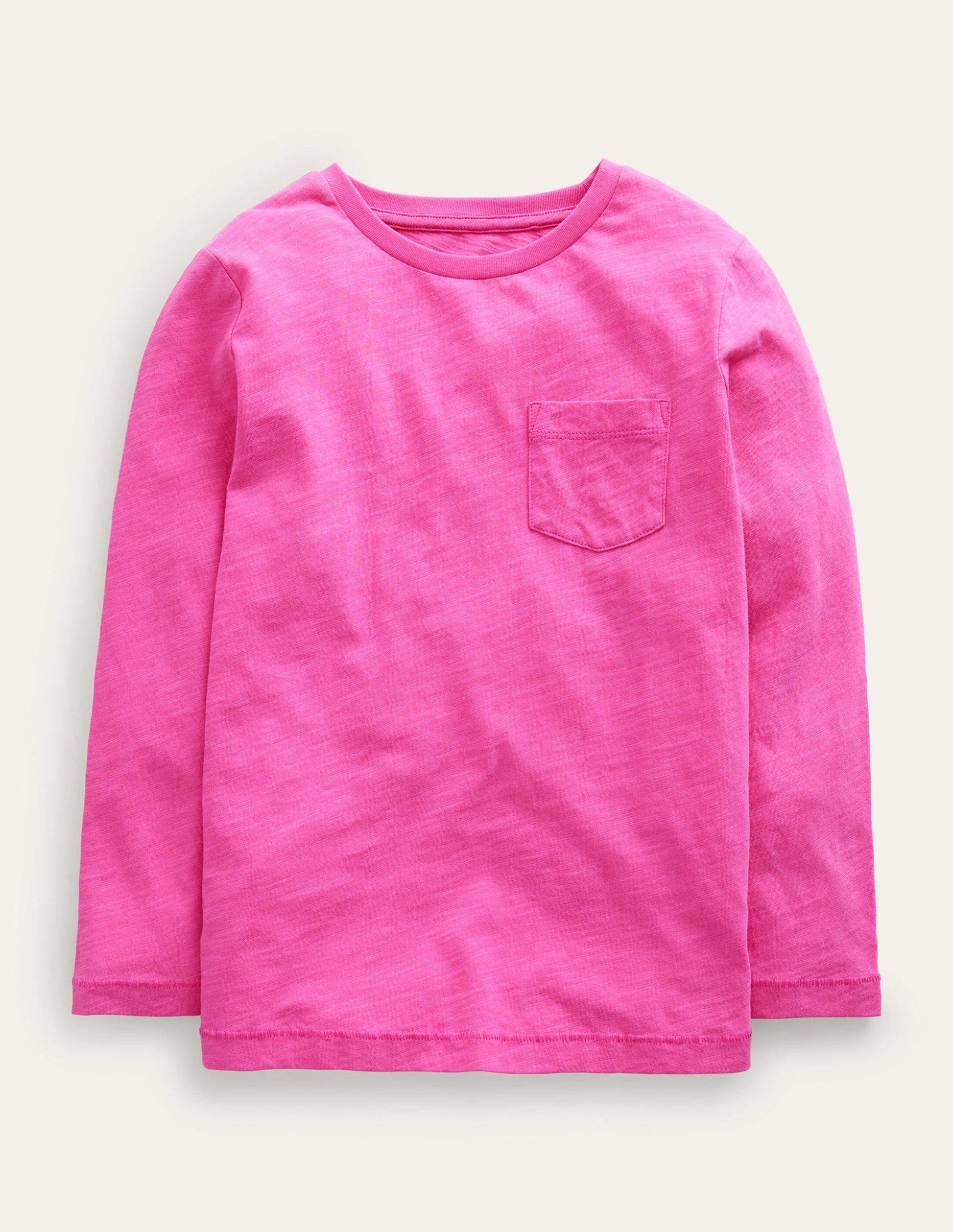Long-sleeved Washed T-shirt-Knockout Pink-1