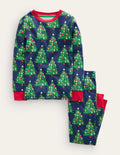 Single Glow-in-the-dark Pyjama-College Navy Christmas