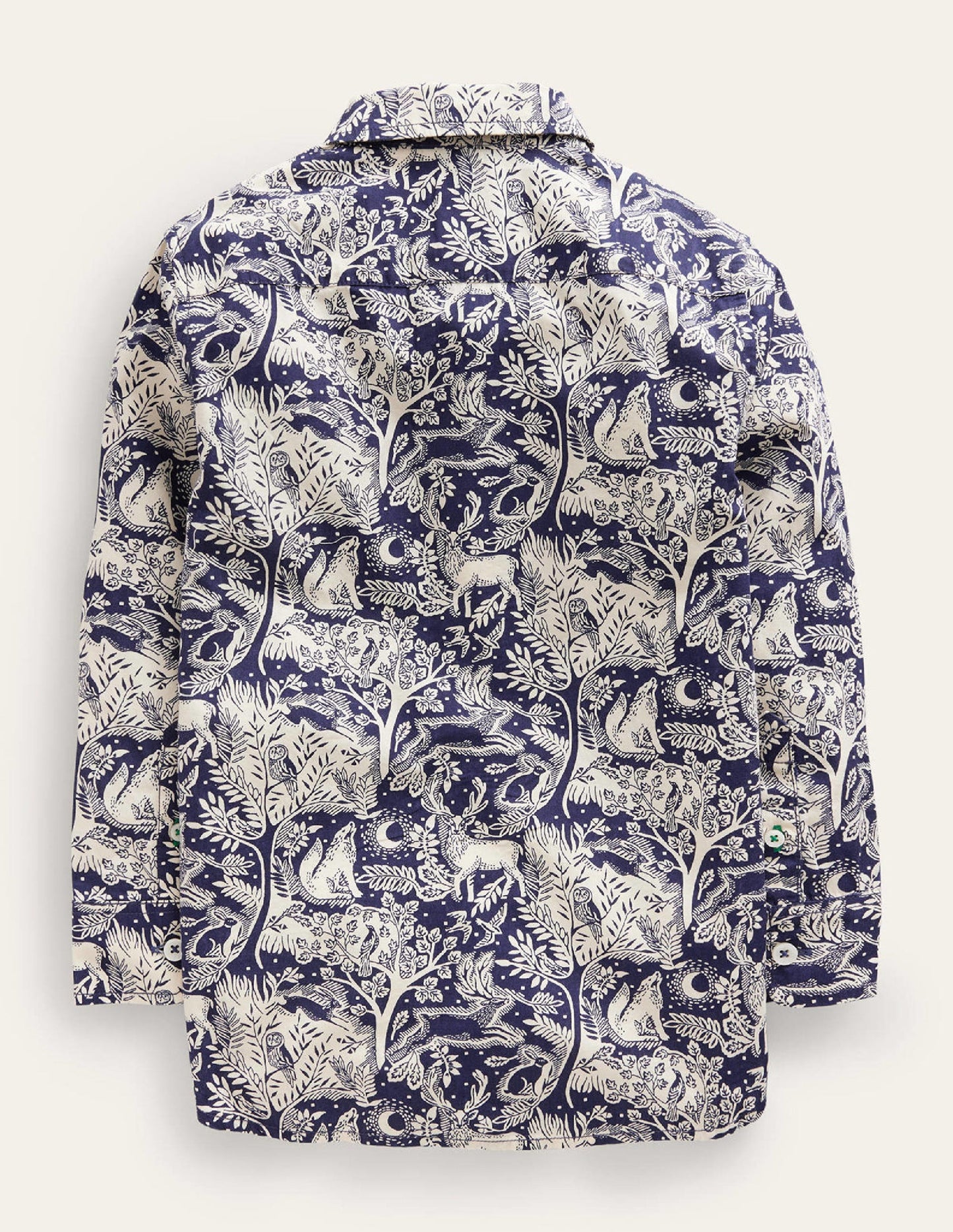 Cotton Shirt-College Navy Magical Forest
