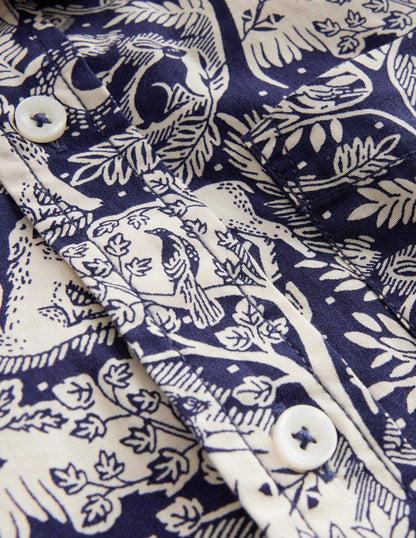 Cotton Shirt-College Navy Magical Forest-3