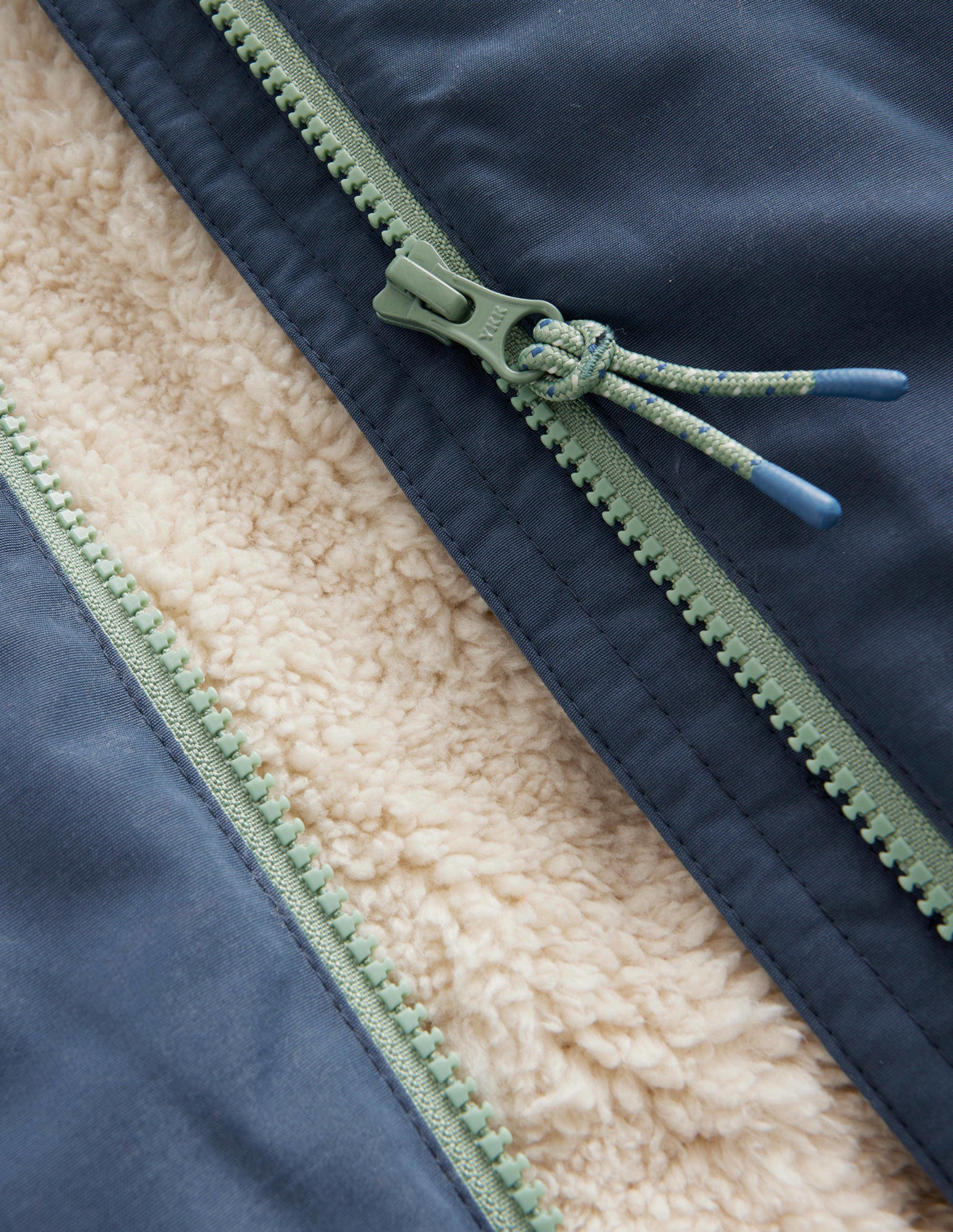 Hooded Lined Bomber Jacket-Robot Blue - Image 3