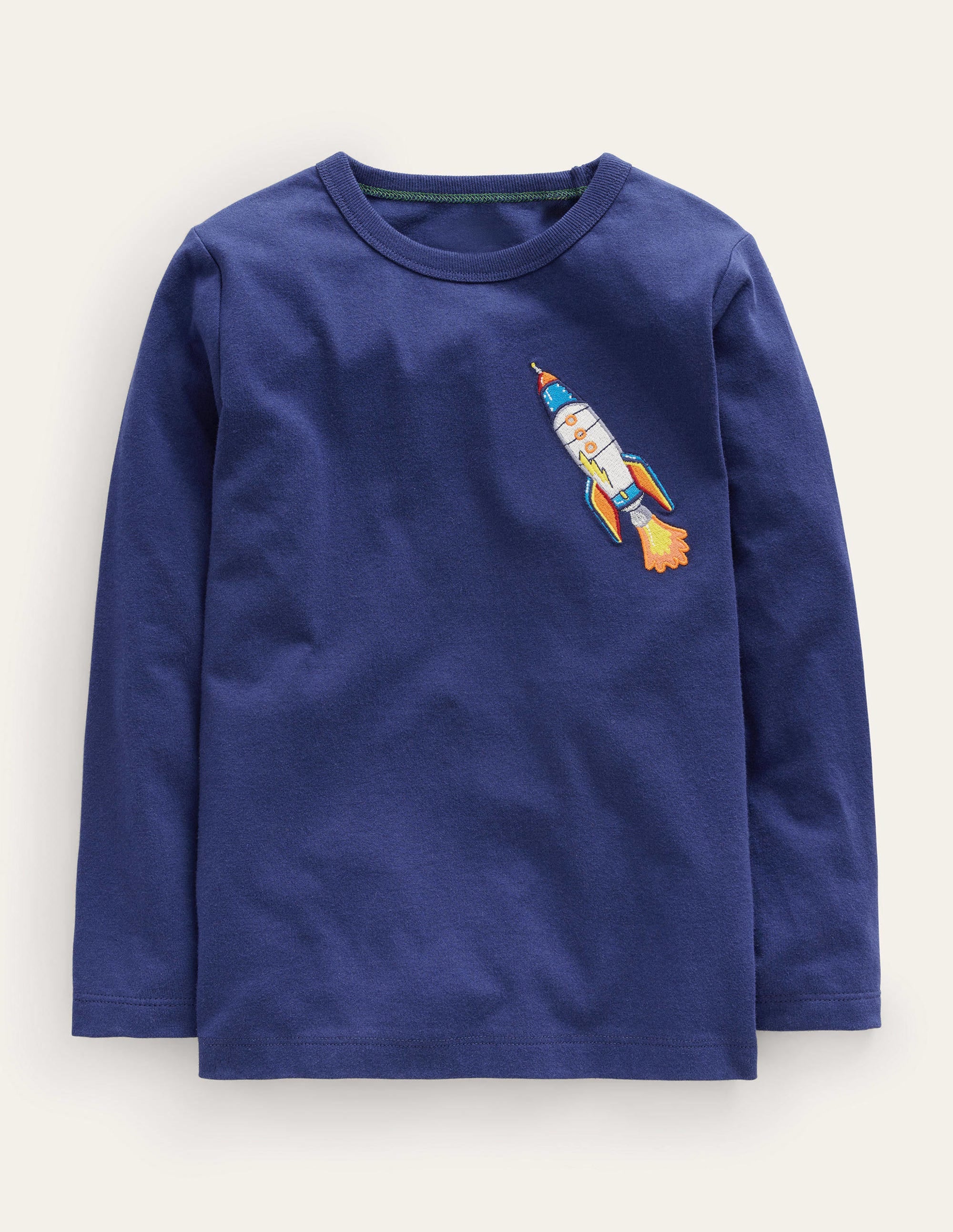 Rocket Logo T-shirt-College Navy - Image 1