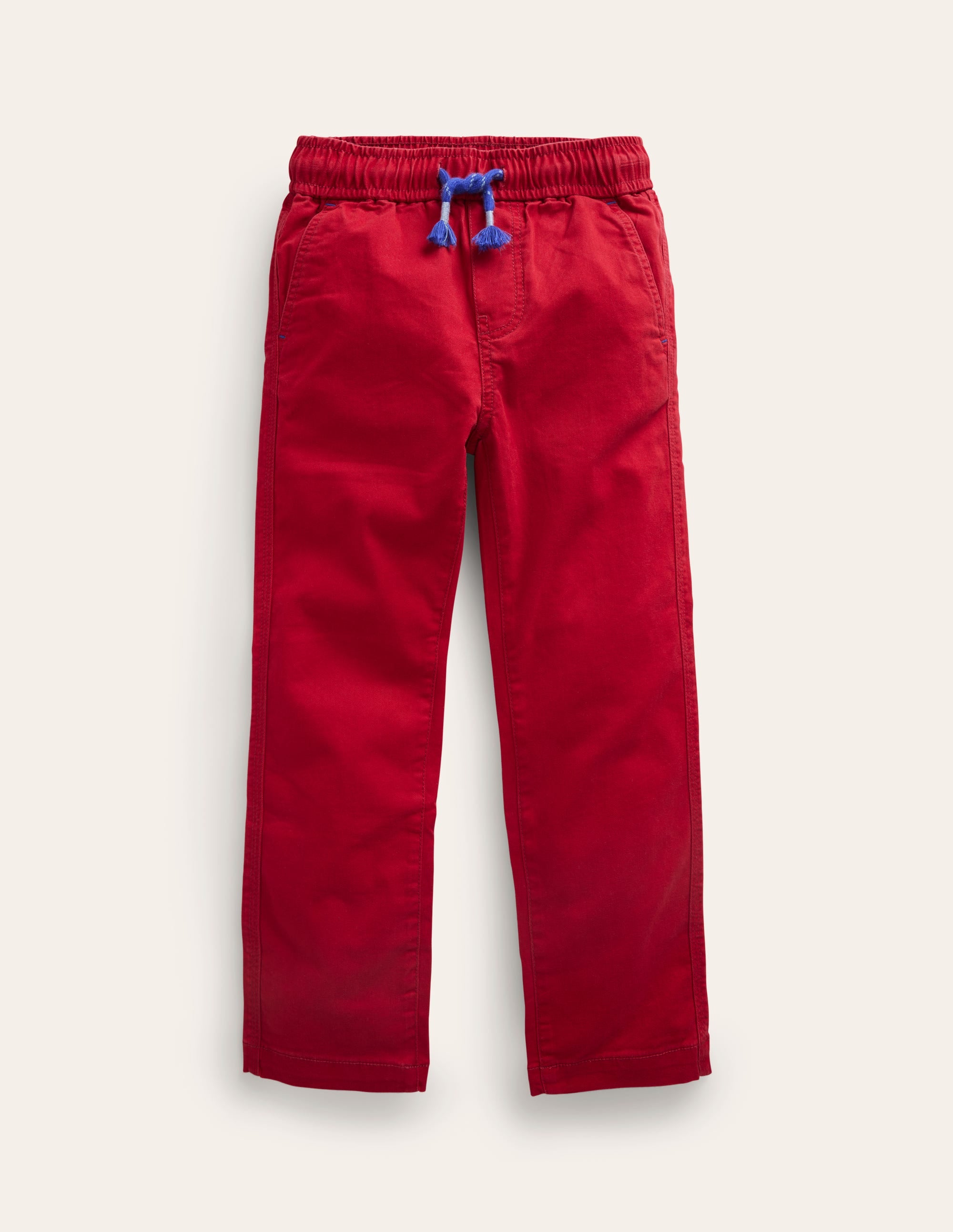 Slim Pull-On Trousers-Royal Red - Image 1