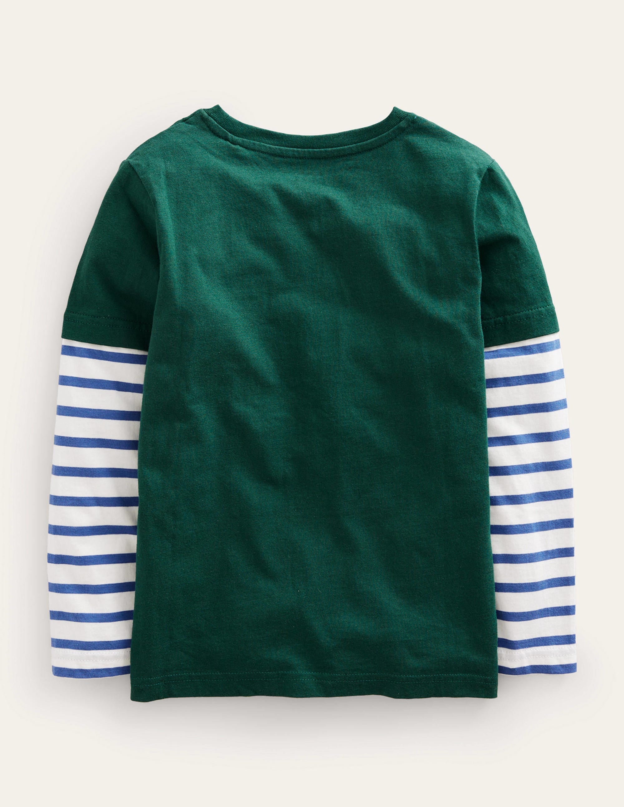 Logo Mock Sleeve T-shirt-Amazon Green Squirrel - Image 2