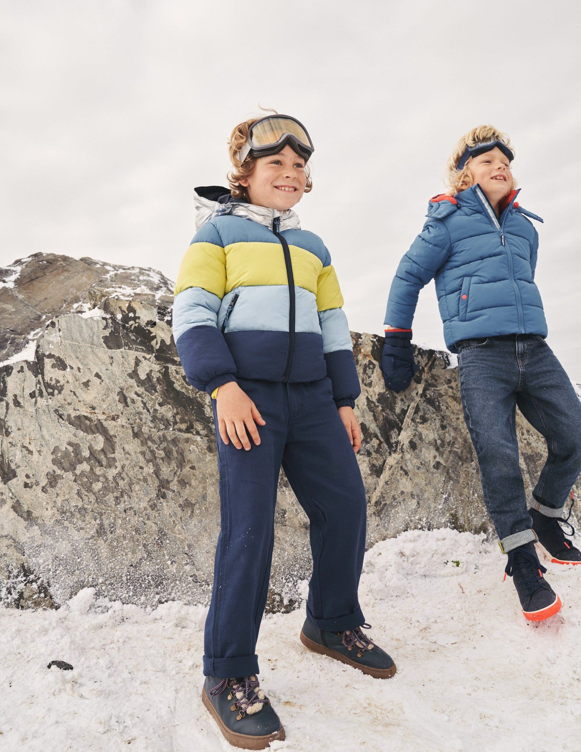 Ultimate Padded Coat-Gooseberry / Delft Colourblock-5