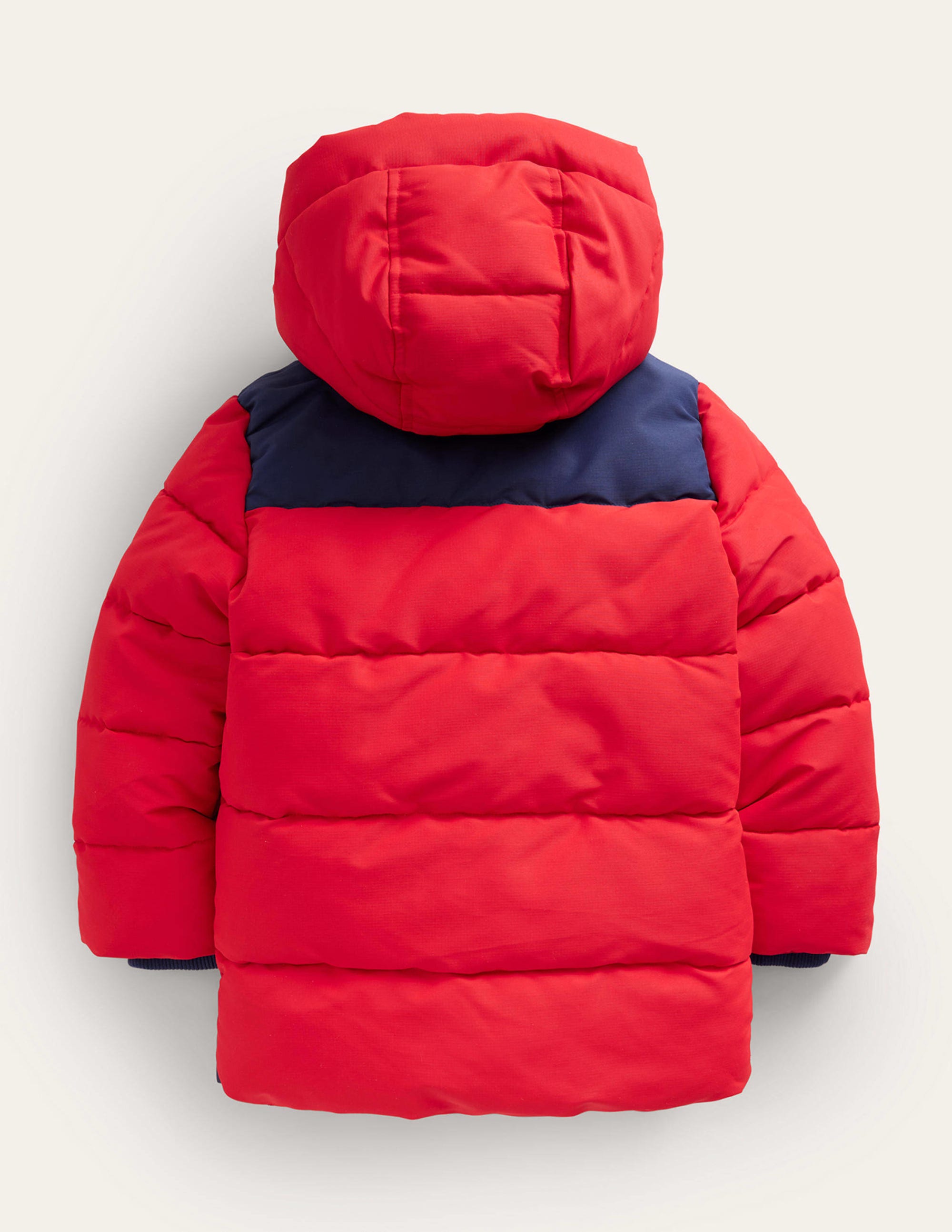 Fleece Lined Padded Coat-Rockabilly Red - Image 2