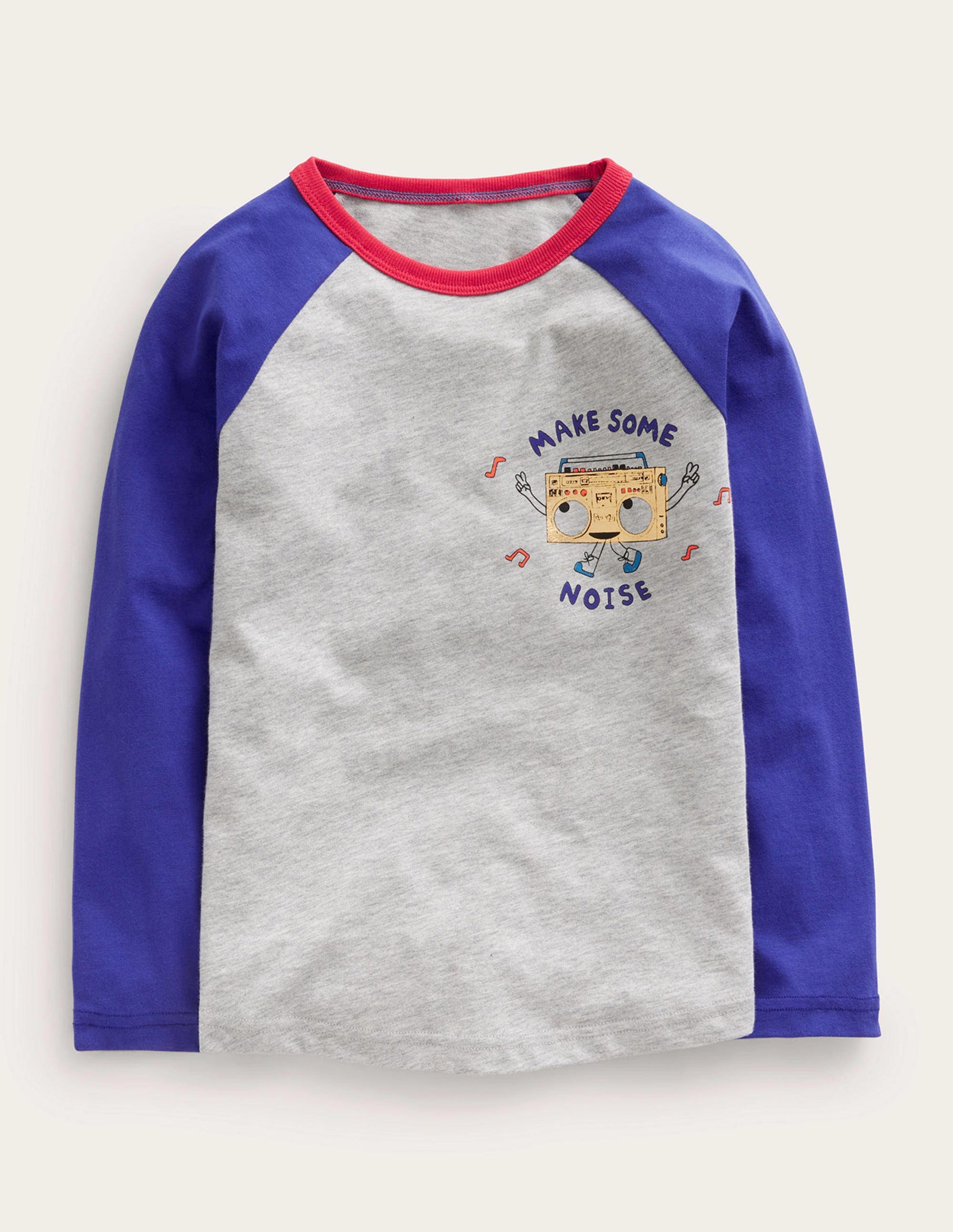 Printed Music T-Shirt-Oatmeal Marl-1