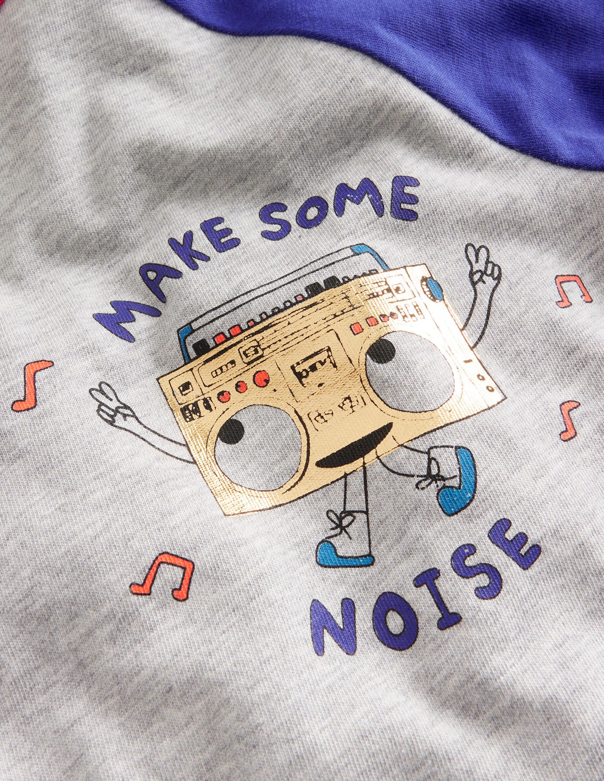 Printed Music T-Shirt-Oatmeal Marl-3