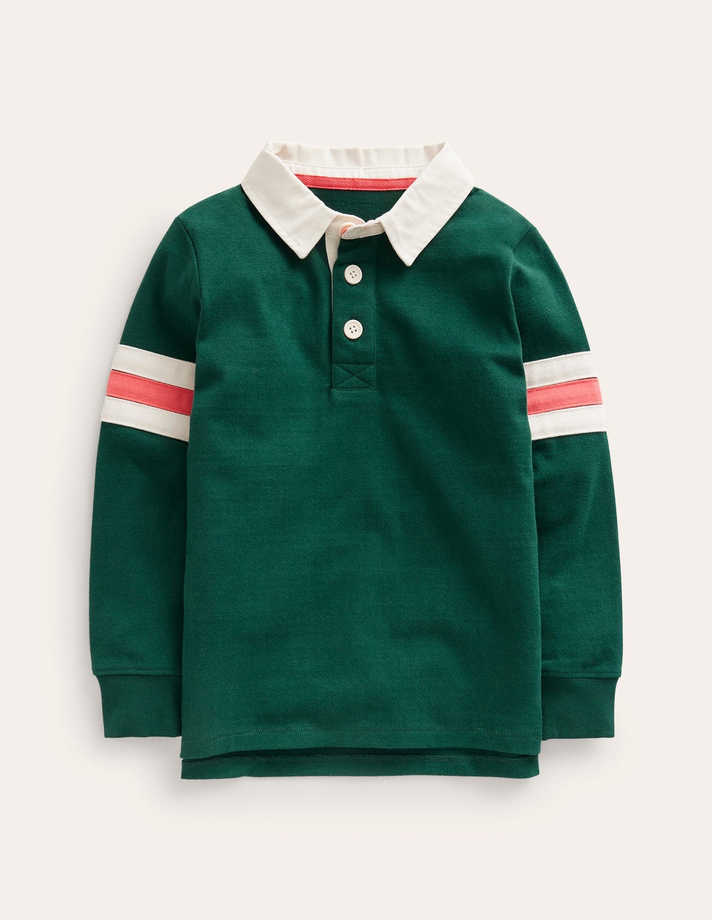 Appliqué Rugby Shirt-Deep Green