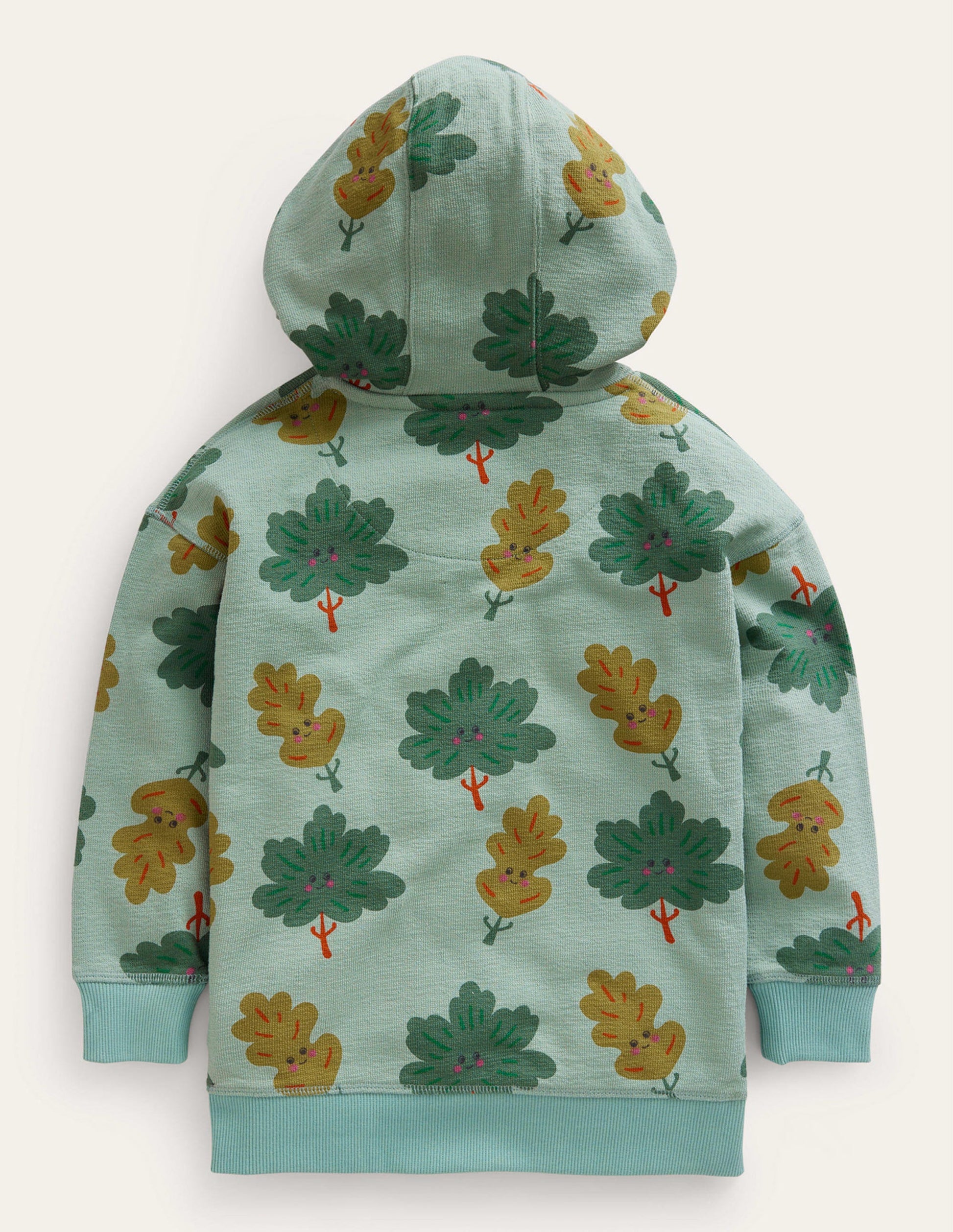 Printed Hoodie-Green Trees-2