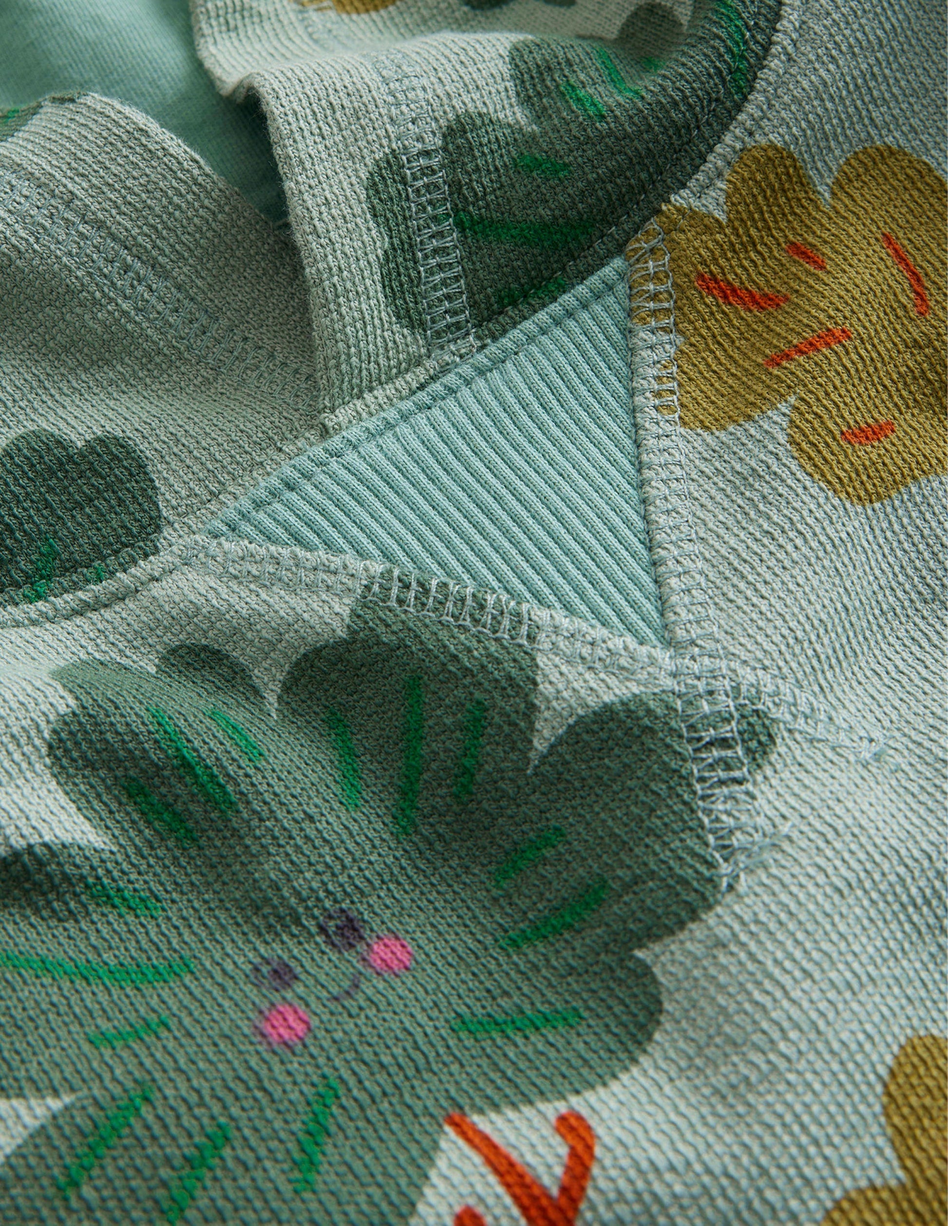 Printed Hoodie-Green Trees-3