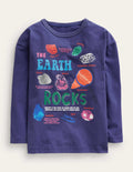 Printed Rock T-shirt-Starboard Blue