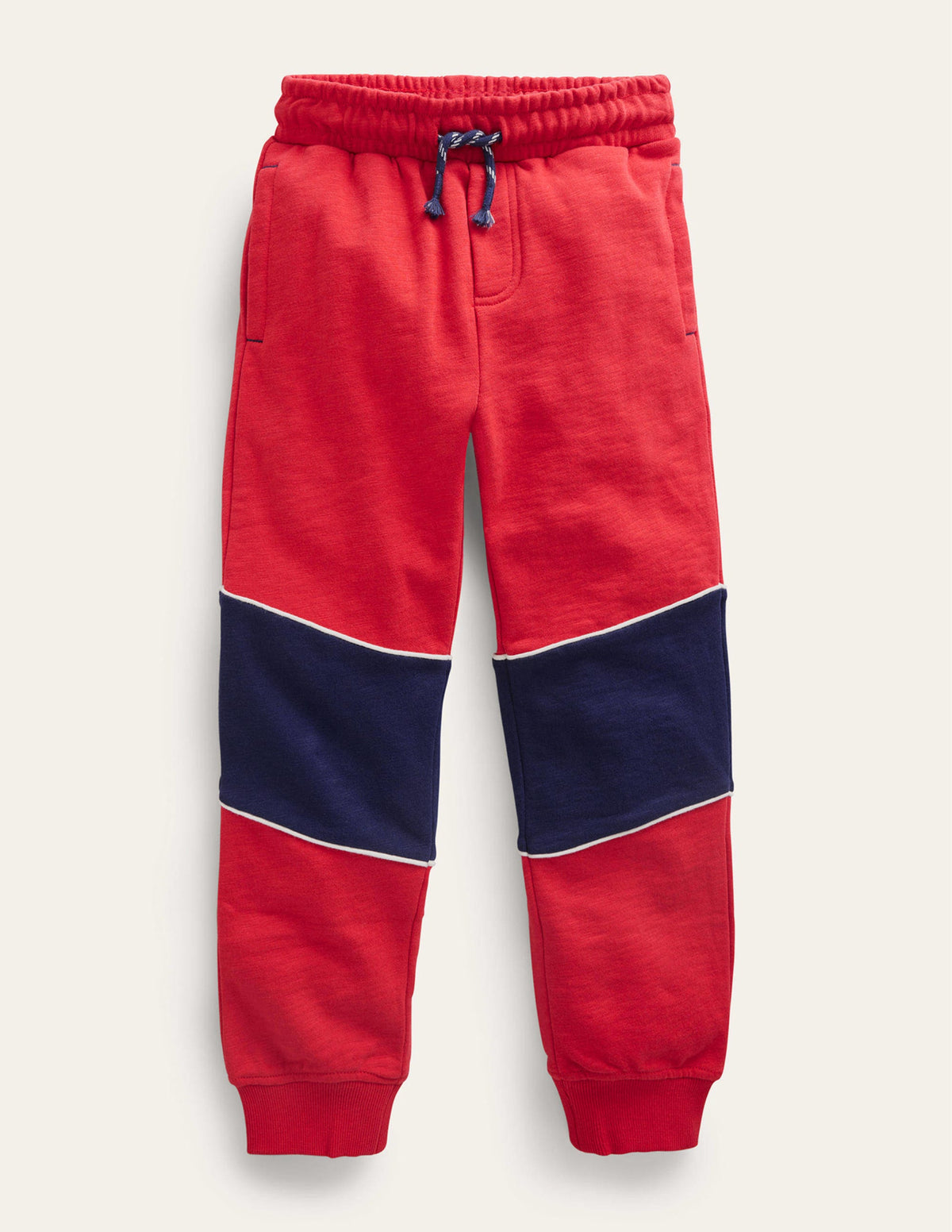 Slim Sporty Joggers-Rockabilly Red-1