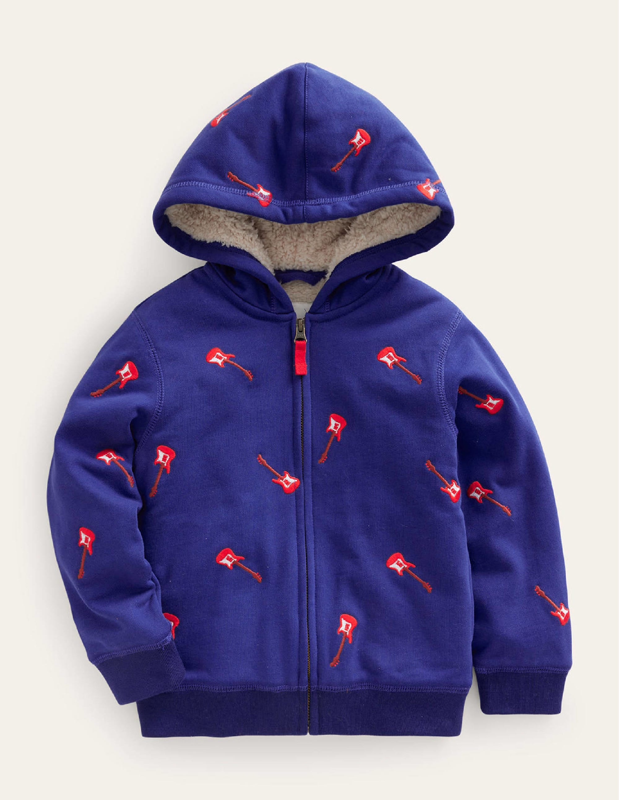 Shaggy-lined Appliqué Hoodie-Starboard Guitar - Image 1