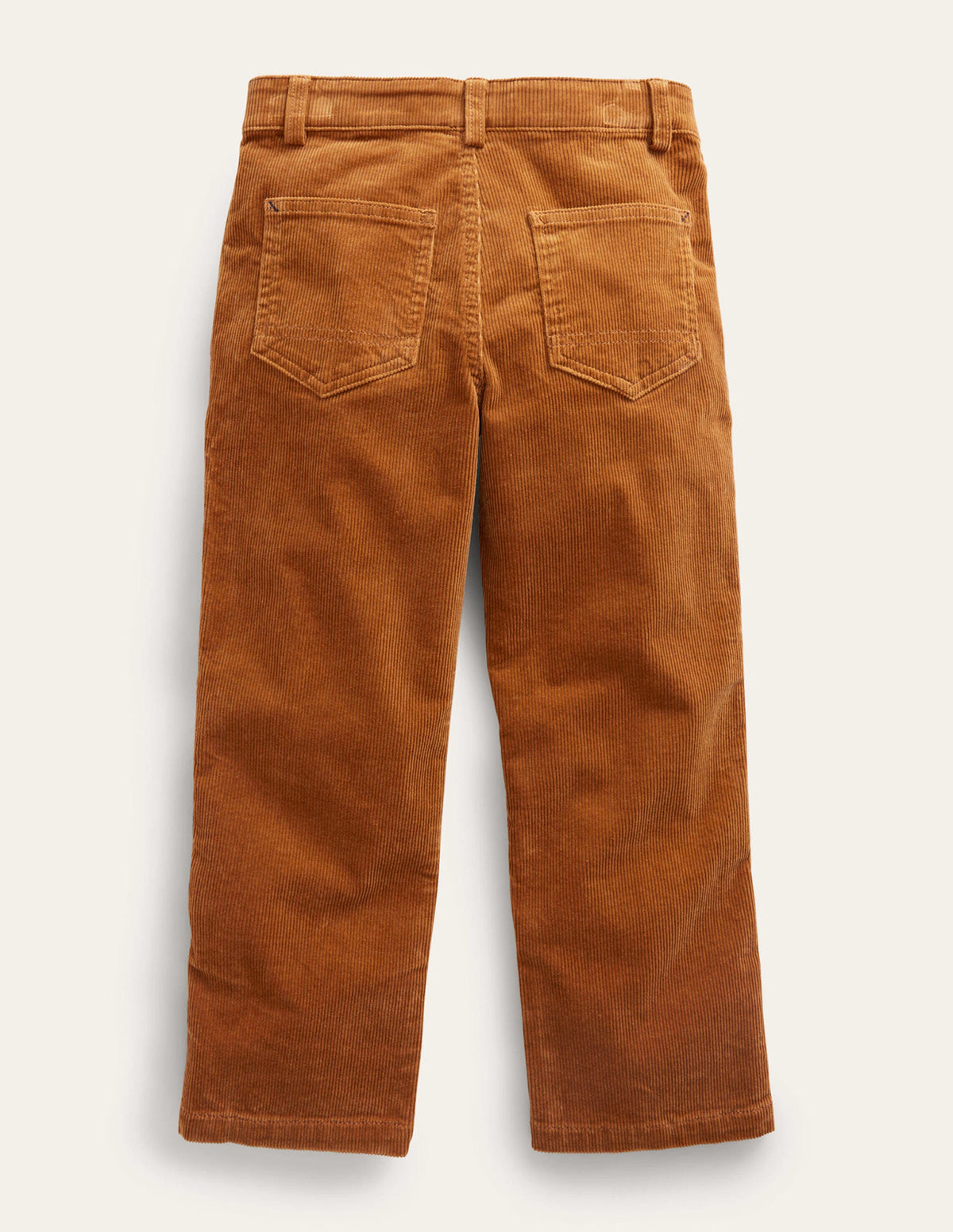 Straight Leg Cord Trousers-Butterscotch Brown - Image 2