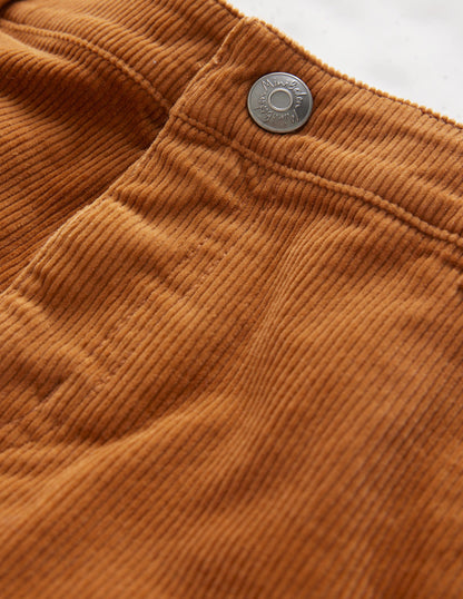 Straight Leg Cord Trousers-Butterscotch Brown-4