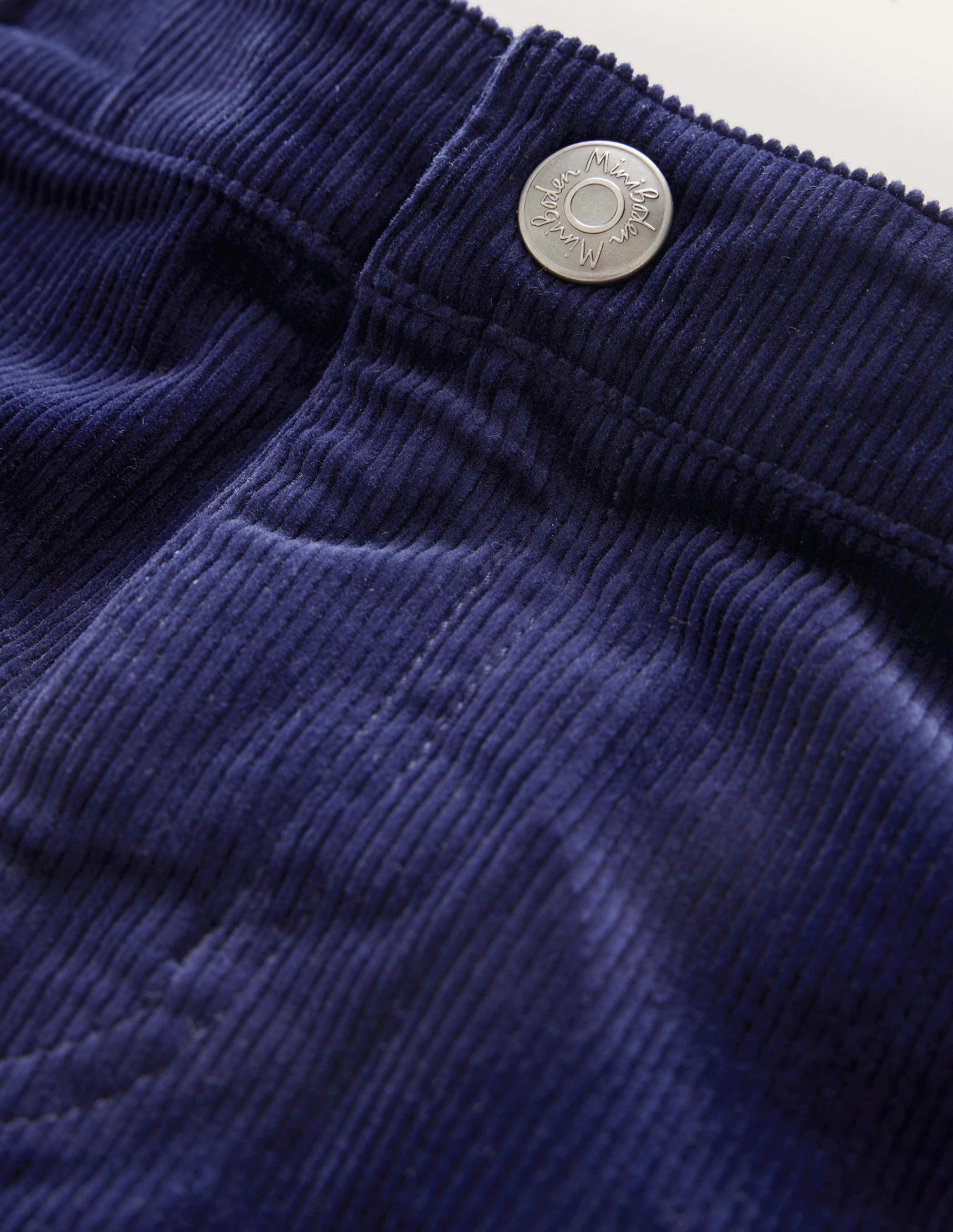 Straight Leg Cord Trousers-College Navy - Image 3