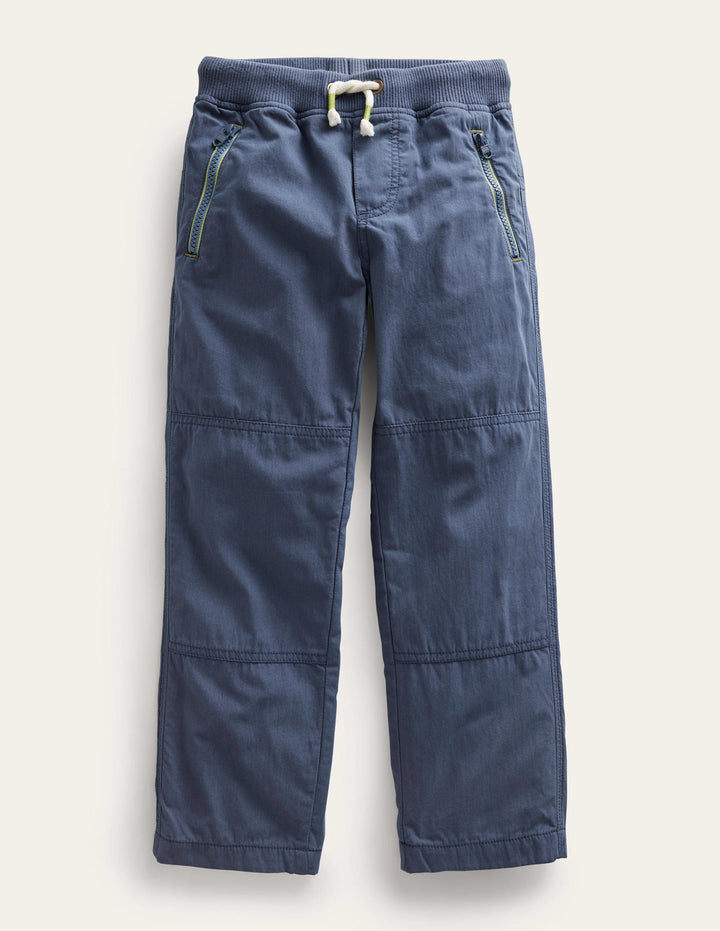 Cosy Lined Trousers-Robot Blue