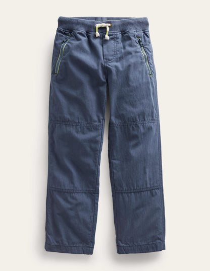 Cosy Lined Trousers-Robot Blue-1