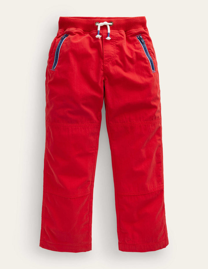 Cosy Lined Trousers-Rouge Red