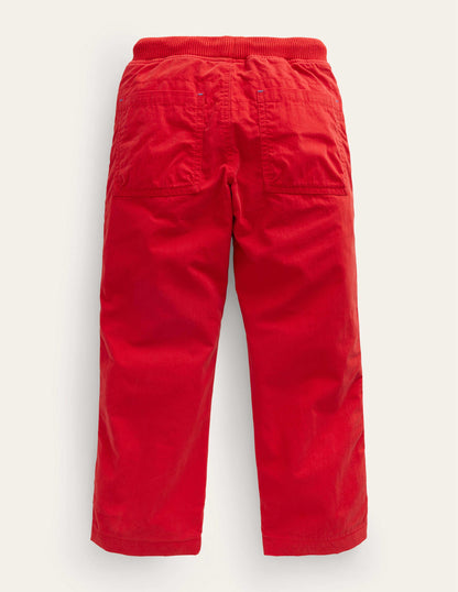 Cosy Lined Trousers-Rouge Red-2