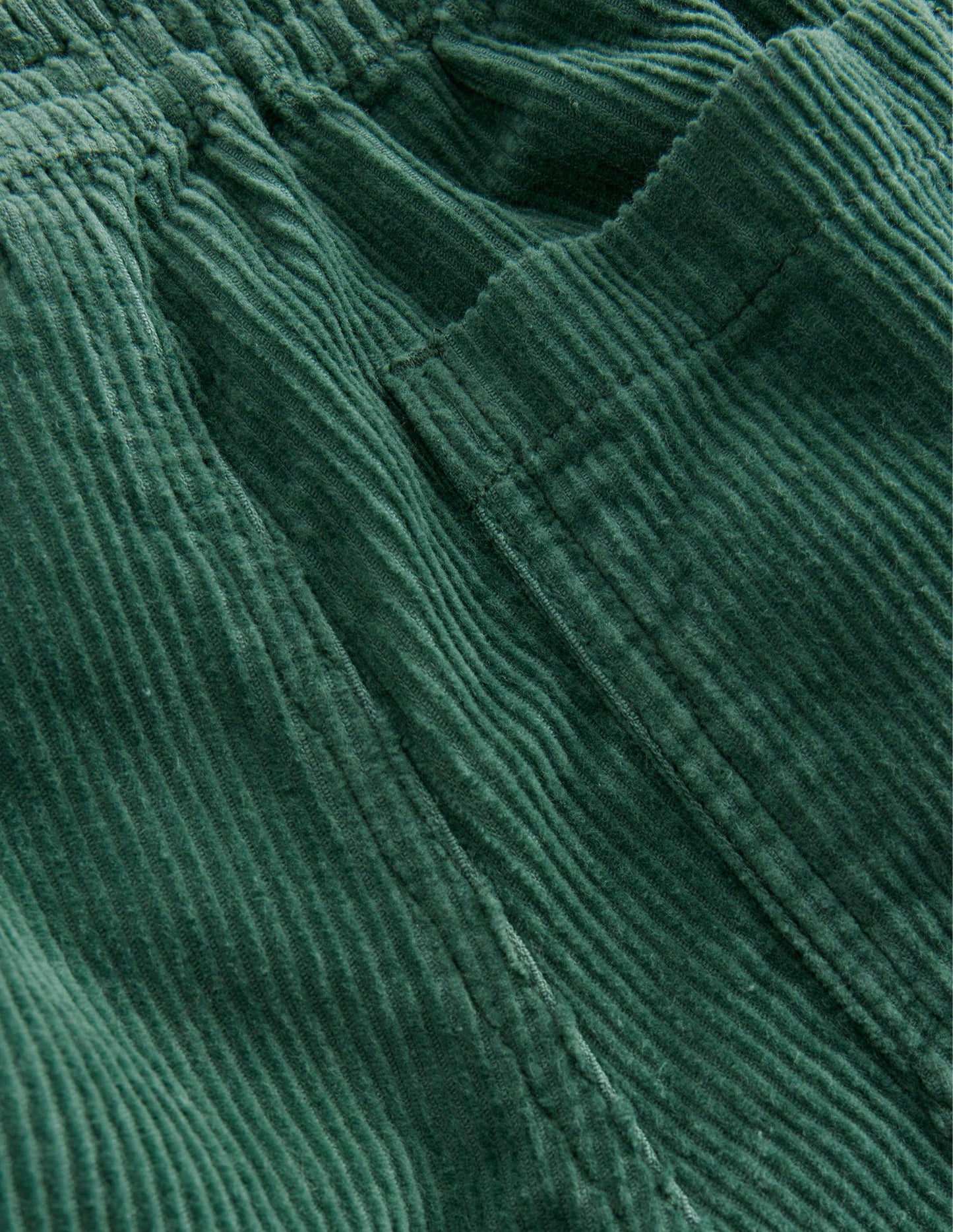Chunky Pull-on Cord Trousers-Monster Green