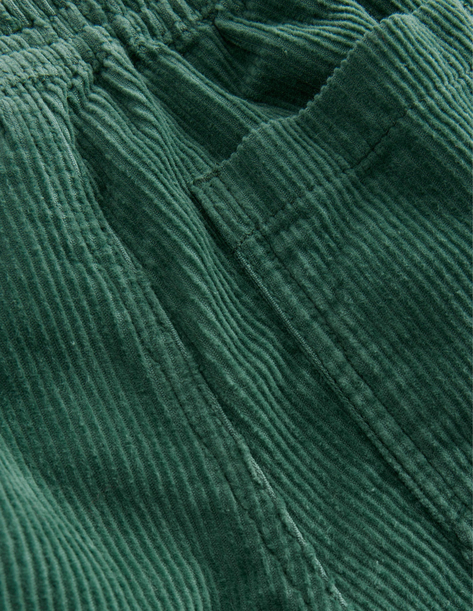 Chunky Pull-on Cord Trousers-Monster Green-3