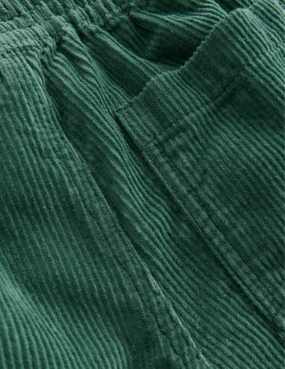 Chunky Pull-on Cord Trousers-Monster Green-3