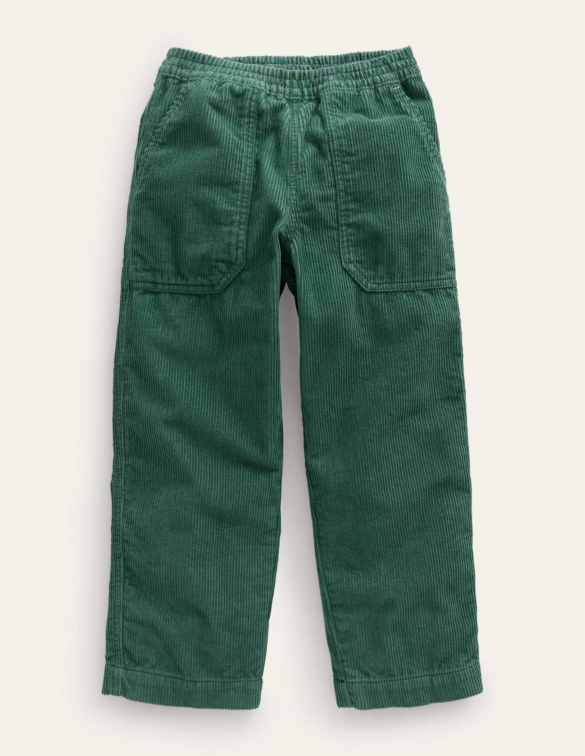 Chunky Pull-on Cord Trousers-Monster Green-1