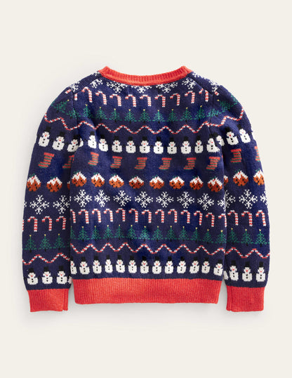 All Over Christmas Fair Isle-College Navy-3