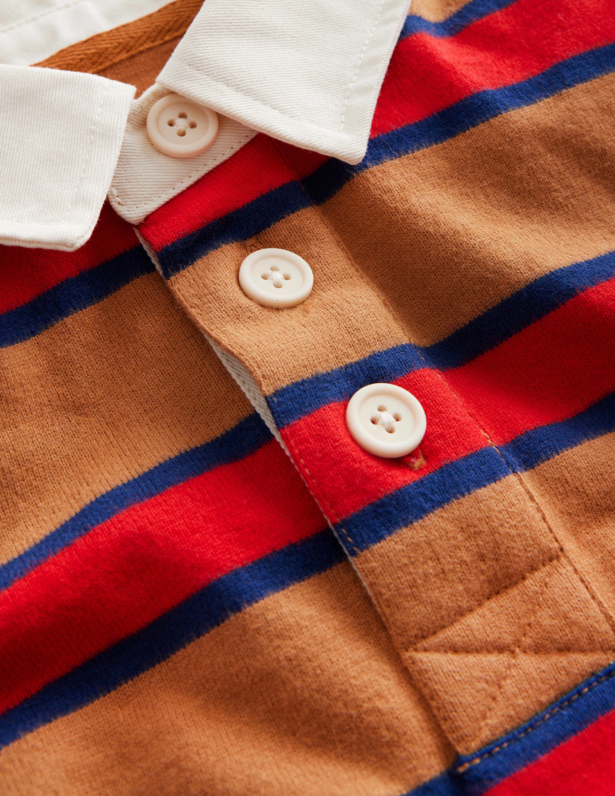 Classic Rugby Shirt-Butterscotch Brown/Red - Image 3