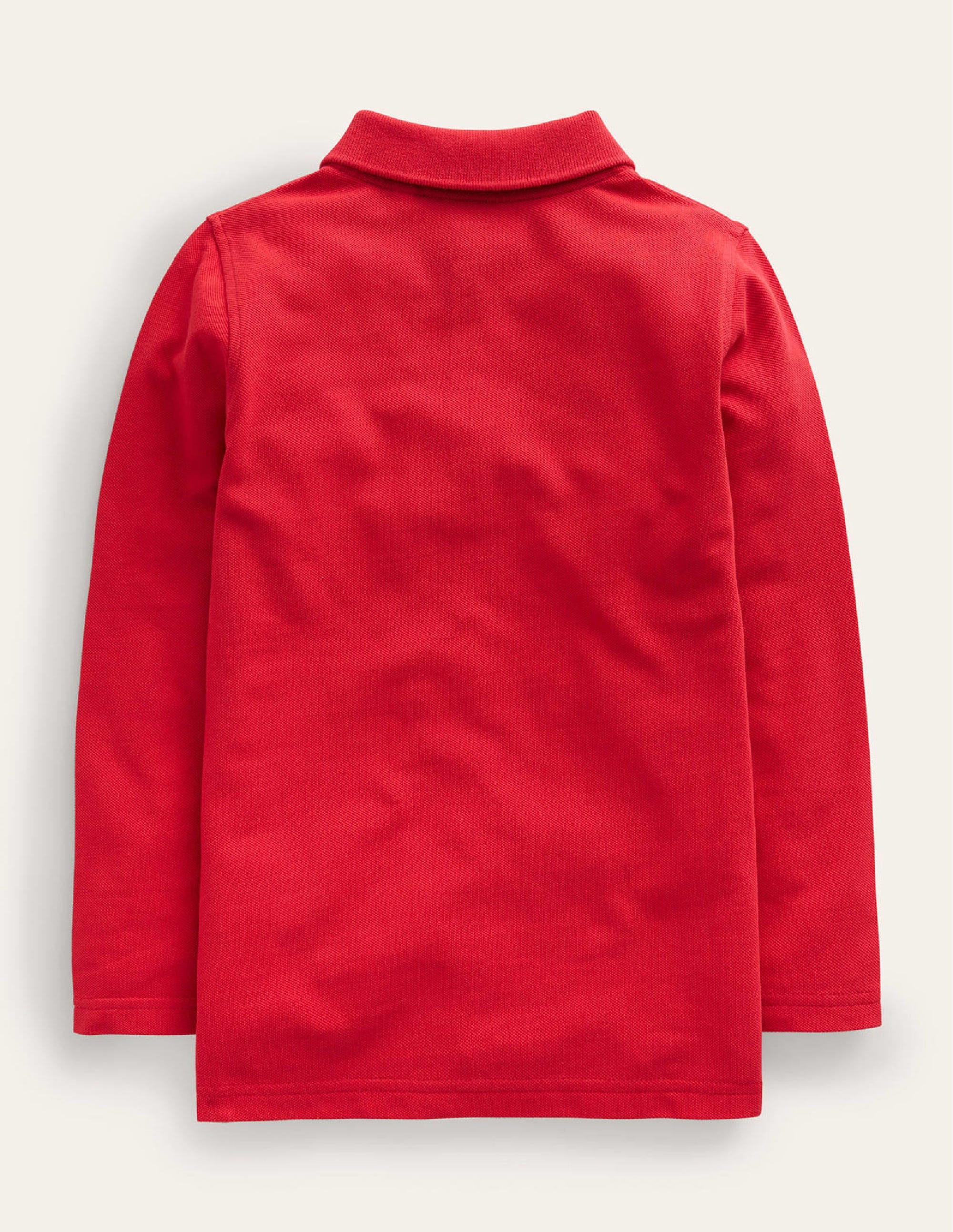 Long Sleeve Pique Polo-Rockabilly Red - Image 2