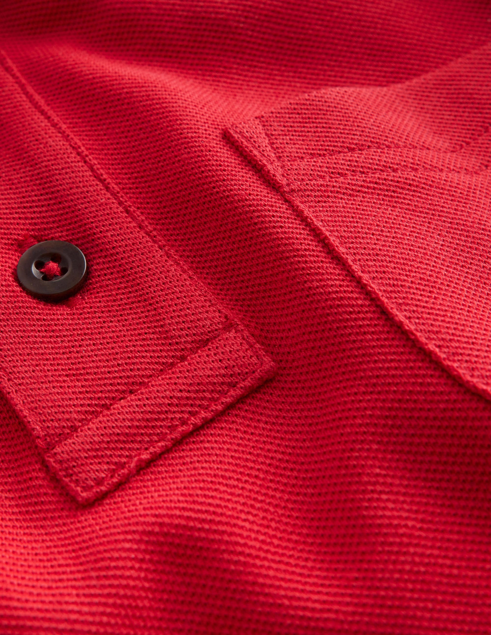 Long Sleeve Pique Polo-Rockabilly Red - Image 3