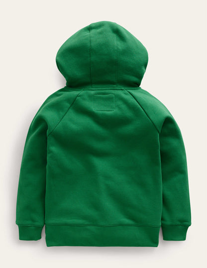 Checked Hoodie-Deep Green-2