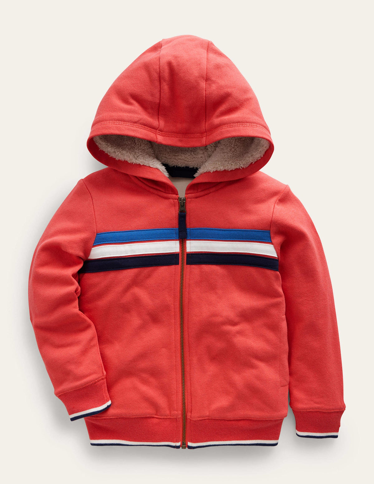 Shaggy-Lined Printed Hoodie-Jam - Image 1
