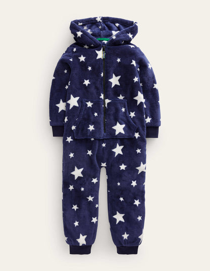 Cosy Fleece All-In-One-College Navy Star-1