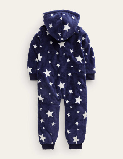 Cosy Fleece All-In-One-College Navy Star-2