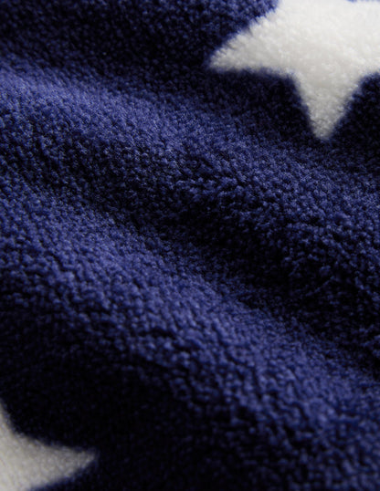 Cosy Fleece All-In-One-College Navy Star-3