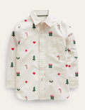 Embroidered Oxford Shirt-Vanilla Pod Christmas
