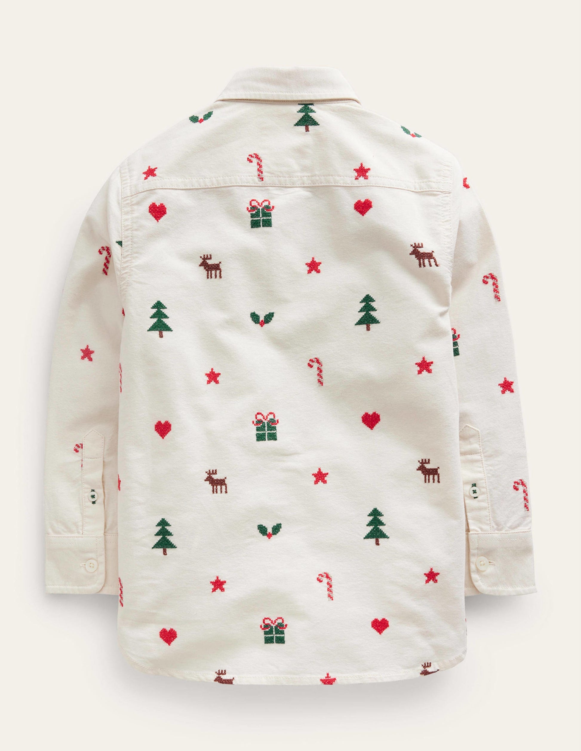 Embroidered Oxford Shirt-Vanilla Pod Christmas-2