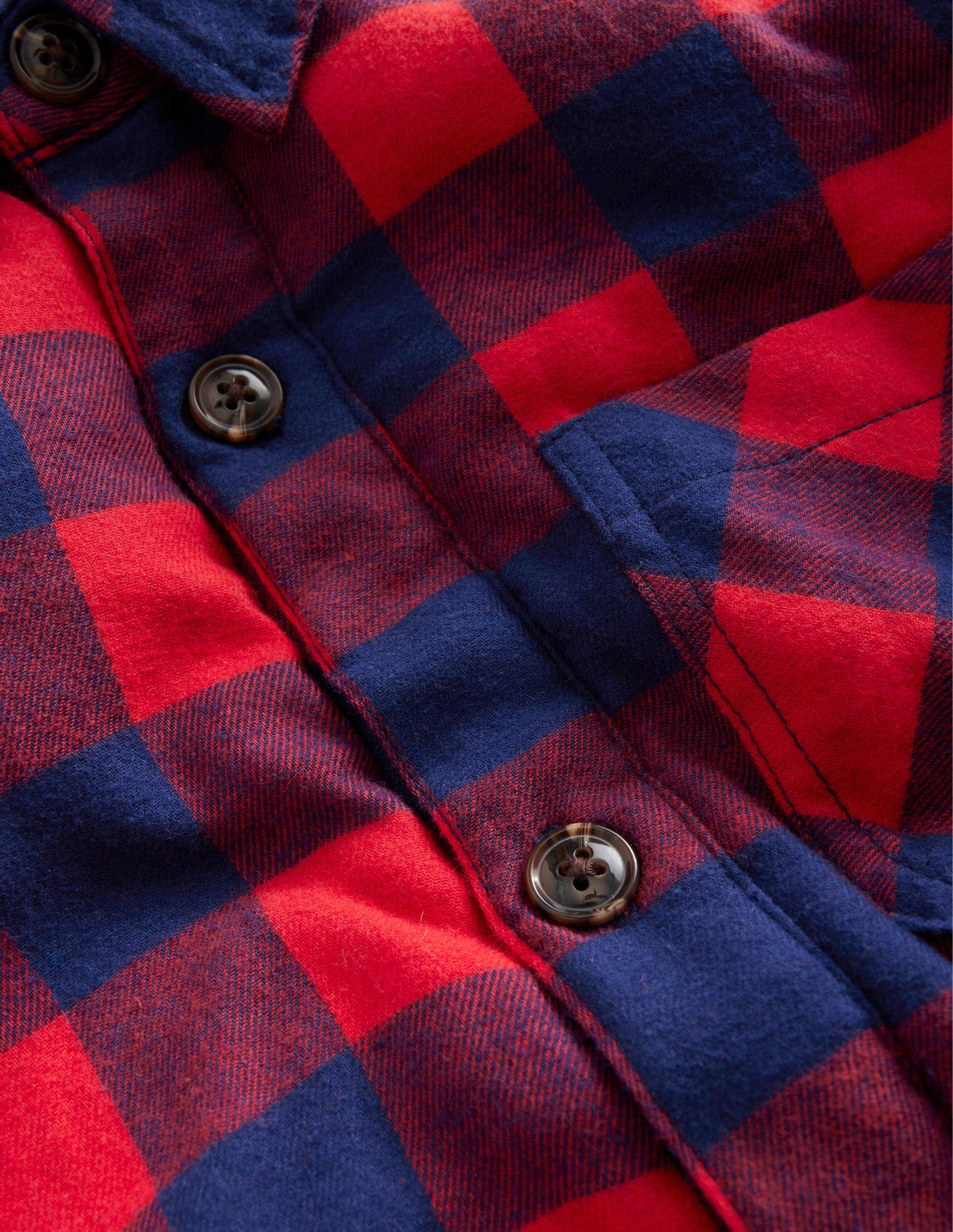 Hooded Borg Lined Jacket-Red / Blue Gingham-3