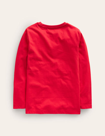 Animal Appliqué T-shirt-Rockabilly Red Festive Friends-2