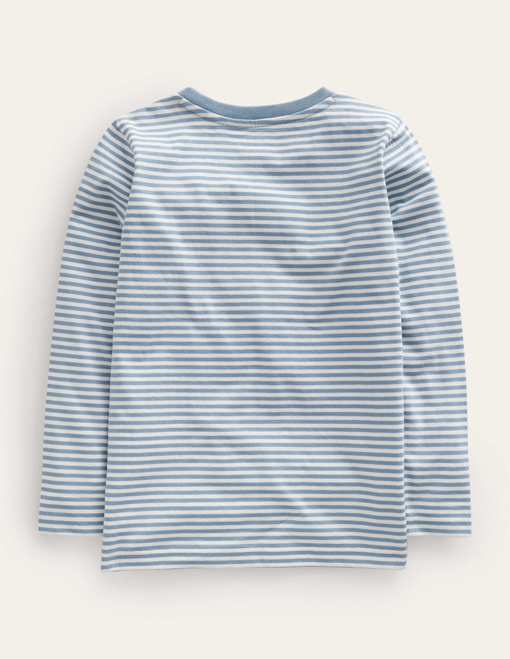 Hare Applique T-shirt-Pebble Blue/Ivory Hare - Image 2