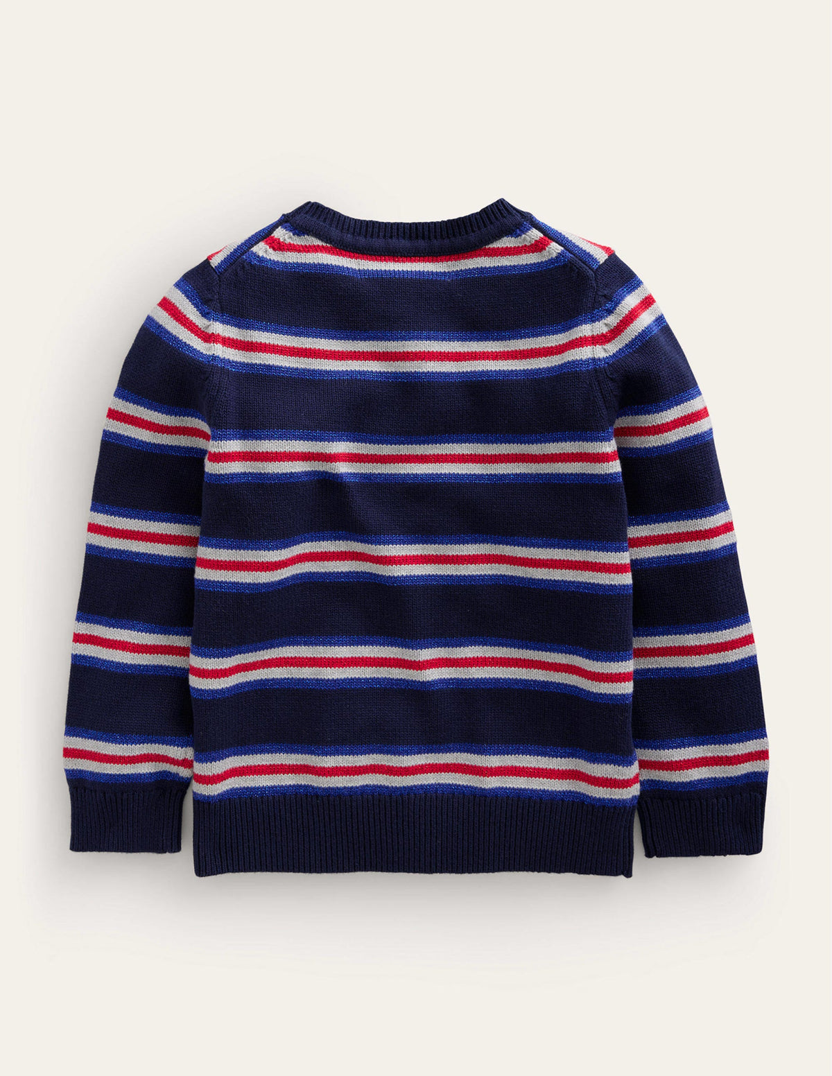 Sparkle Stripe Jumper-French Navy Stripe - Image 2