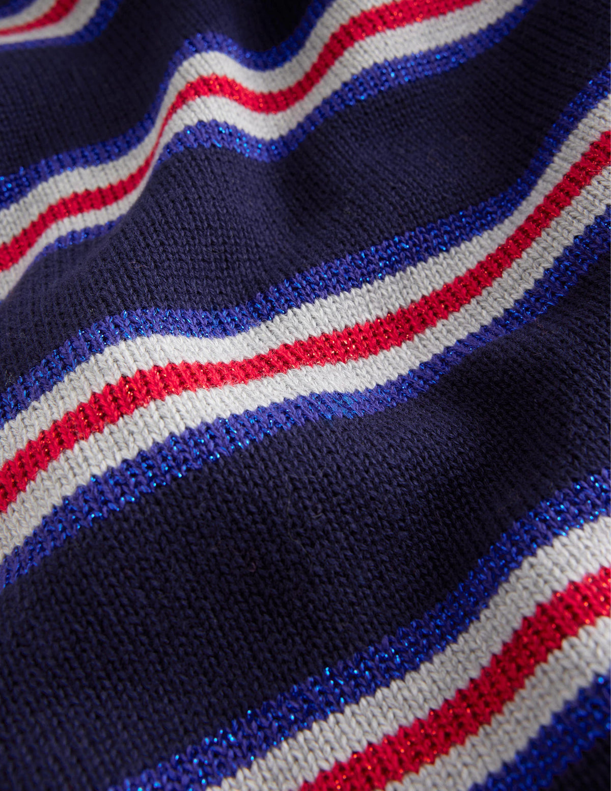 Sparkle Stripe Jumper-French Navy Stripe - Image 3